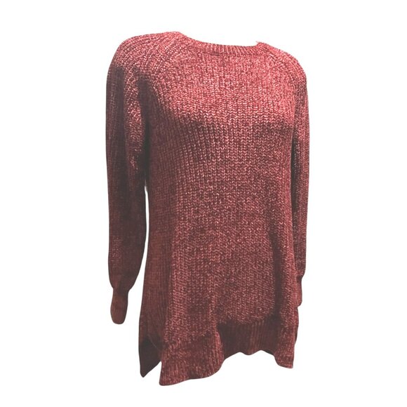 Time And Tru Soft Burgundy Long Sleeve Chunky Knit Sweater Sz Medium (8/10) Wome - Picture 4 of 13
